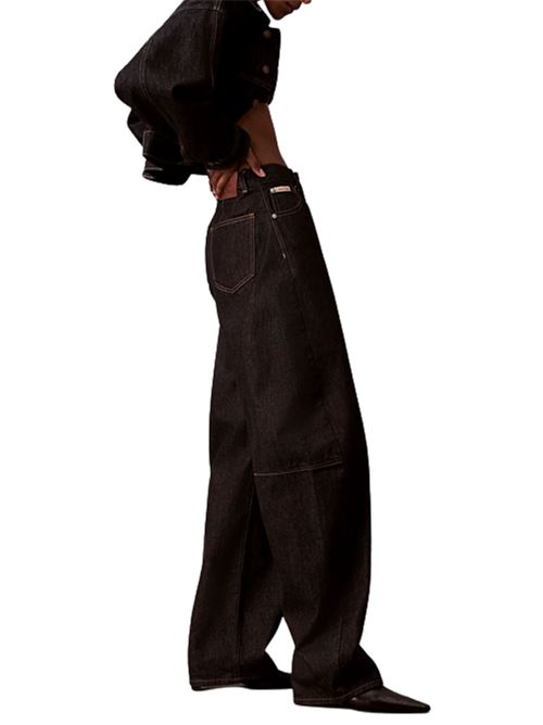 Barrel jeans a vita alta Calvin Klein Jeans | LV047D701GYXW